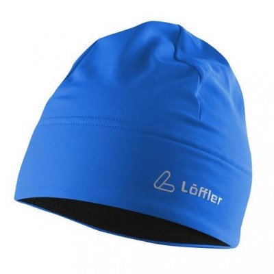 шапка LOFFLER MONO TVL L20539-437  син.  термо-велюр