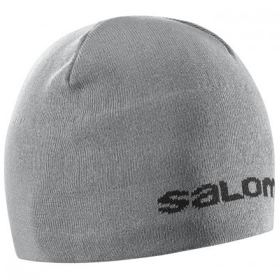 шапка SALOMON BEANIE 390453  сер.  30% шерс.