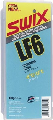 парафин LF SWIX LF06-180 низкофтор. голуб. -6°/-12°C 180г
