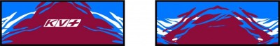повязка KV+ 20A03-104 TORNADO  голуб/бордо с рис.  полиэстер
